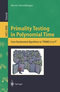 Cover: Primality Testing in Polynomial Time - Springer