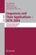 Cover: Sequences and Their Applications - SETA 2004 - Springer