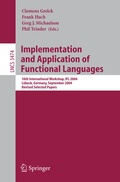 Cover: Implementation and Application of Functional Languages - Springer