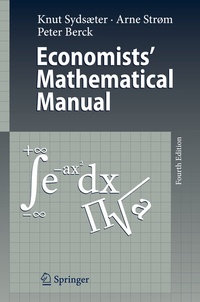 Enlarge image Cover: Economists' Mathematical Manual - Springer
