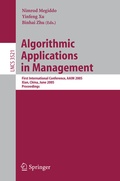 Cover: Algorithmic Applications in Management - Springer