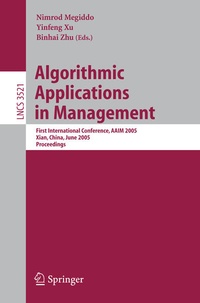 Enlarge image Cover: Algorithmic Applications in Management - Springer