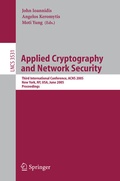 Cover: Applied Cryptography and Network Security - Springer