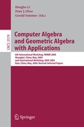 Cover: Computer Algebra and Geometric Algebra with Applications - Springer