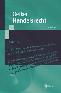 Enlarge image Cover: Handelsrecht - Springer