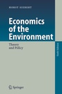 Cover: Economics of the Environment - Springer