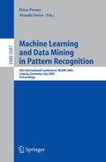 Cover: Machine Learning and Data Mining in Pattern Recognition - Springer