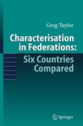 Cover: Characterisation in Federations: Six Countries Compared - Springer