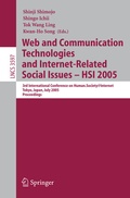 Cover: Web and Communication Technologies and Internet-Related Social Issues - HSI 2005 - Springer