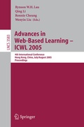Cover: Advances in Web-Based Learning - ICWL 2005 - Springer