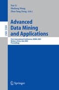 Cover: Advanced Data Mining and Applications - Springer