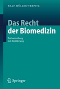Cover: Das Recht der Biomedizin - Springer