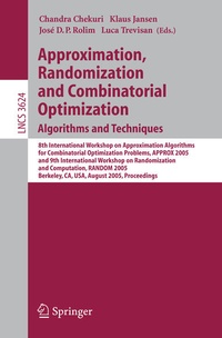 Enlarge image Cover: Approximation, Randomization and Combinatorial Optimization. Algorithms and Techniques - Springer