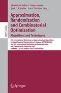 Bild: Approximation, Randomization and Combinatorial Optimization. Algorithms and Techniques - Springer