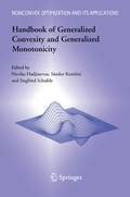 Cover: Handbook of Generalized Convexity and Generalized Monotonicity - Springer