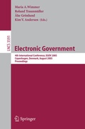 Cover: Electronic Government - Springer