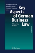 Cover: Key Aspects of German Business Law - Springer
