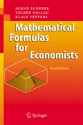 Cover: Mathematical Formulas for Economists - Springer