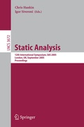 Cover: Static Analysis - Springer