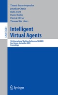 Cover: Intelligent Virtual Agents - Springer