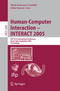 Enlarge image Cover: Human-Computer Interaction - INTERACT 2005 - Springer