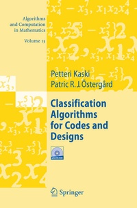 Enlarge image Cover: Classification Algorithms for Codes and Designs - Springer