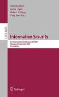 Cover: Information Security - Springer