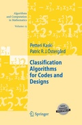 Cover: Classification Algorithms for Codes and Designs - Springer