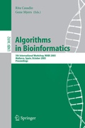 Cover: Algorithms in Bioinformatics - Springer