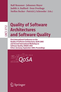 Enlarge image Cover: Quality of Software Architectures and Software Quality - Springer