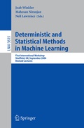 Cover: Deterministic and Statistical Methods in Machine Learning - Springer