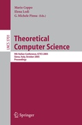 Cover: Theoretical Computer Science - Springer