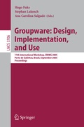 Cover: Groupware: Design, Implementation, and Use - Springer