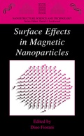 Cover: Surface Effects in Magnetic Nanoparticles - Springer