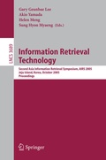 Cover: Information Retrieval Technology - Springer