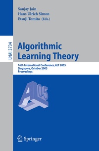 Enlarge image Cover: Algorithmic Learning Theory - Springer