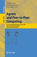 Cover: Agents and Peer-to-Peer Computing - Springer