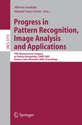 Cover: Progress in Pattern Recognition, Image Analysis and Applications - Springer
