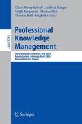 Cover: Professional Knowledge Management - Springer