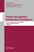 Cover: Pattern Recognition and Machine Intelligence - Springer