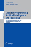 Cover: Logic for Programming, Artificial Intelligence, and Reasoning - Springer