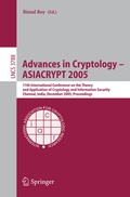 Cover: Advances in Cryptology - ASIACRYPT 2005 - Springer