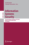 Cover: Information Systems Security - Springer