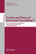 Cover: Practice and Theory of Automated Timetabling V - Springer