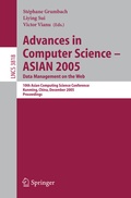 Abbildung von: Advances in Computer Science - ASIAN 2005. Data Management on the Web - Springer