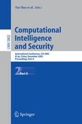Cover: Computational Intelligence and Security - Springer