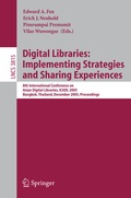 Cover: Digital Libraries: Implementing Strategies and Sharing Experiences - Springer