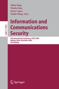 Cover: Information and Communications Security - Springer