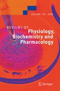 Cover: Reviews of Physiology, Biochemistry and Pharmacology 156 - Springer