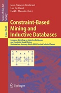 Cover: Constraint-Based Mining and Inductive Databases - Springer